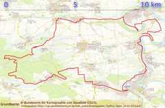 Karte: So verläuft die Gravel Genuss Tour Obsthalle Kirchheim.