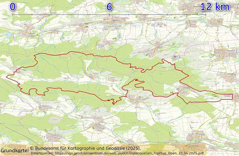 Karte: So verläuft die Baiselsberg Tour (Naturparktour 5).